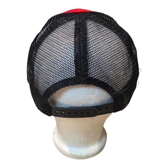 Four Roses Bourbon Men's Snapback Adjustable Cap Adult Red and Black Hat - Picture 3 of 4